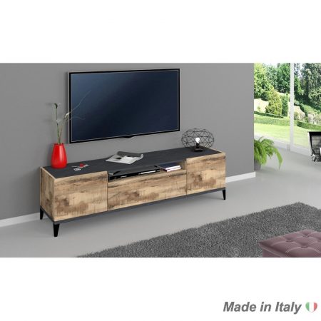 lowboard White glossy | maple pereira Italian Style Furniture