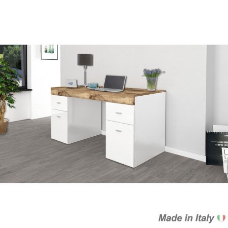 home desk White glossy | maple pereira Italian Style Furniture