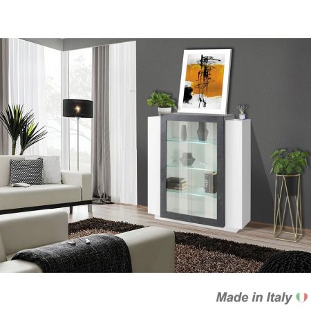 display cabinet White glossy  |  Slate Italian Style Furniture