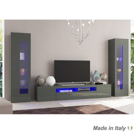 living room set Anthracite glossy Italian Style Furniture