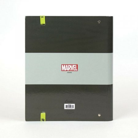 Raccoglitore ad anelli Marvel A4 Verde (26 x 32 x 4 cm)