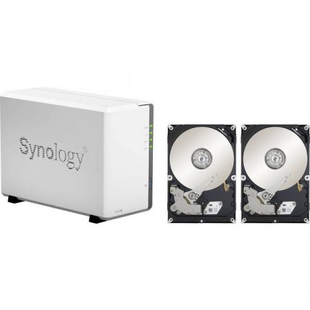Synology DiskStation DS220j NAS Server 6 TB 2 Bay con 2x HD ricertificati da 3TB DS220J-6TB-FR