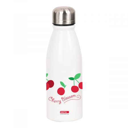 Bottiglia d'acqua Safta Cherry Rosso Bianco Metallo (500 ml)