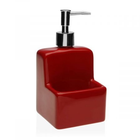 Dispenser di Sapone Versa Rosso Dolomite Made in Italy Global Shipping