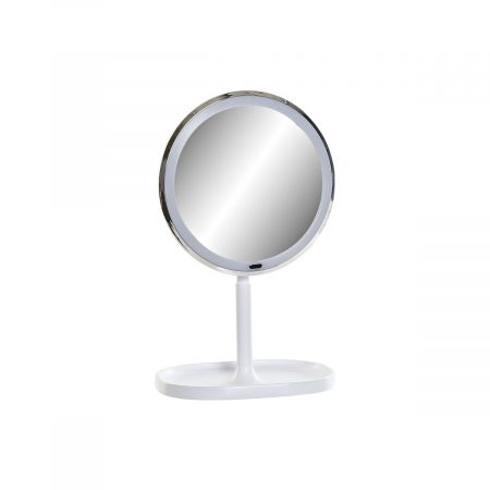 Specchio Ingranditore con LED DKD Home Decor Bianco Plastica (20 x 20 x 33 cm) Made in Italy Global Shipping
