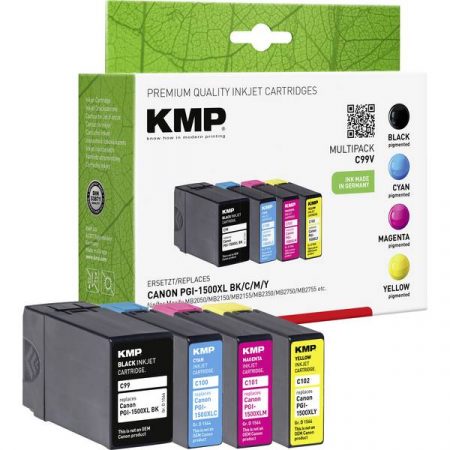 Cartuccia KMP Compatibile sostituisce Canon PGI-1500XL Imballo multiplo Nero