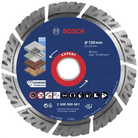 Bosch Accessories 2608900661 EXPERT MultiMaterial Disco diamantato Diametro 150 mm 1 pz.