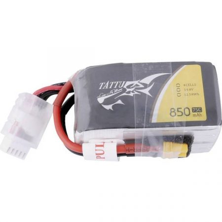 Tattu Batteria ricaricabile LiPo 14.8 V 850 mAh Numero di celle: 4 75 C Softcase XT30