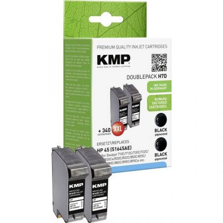 Cartuccia KMP Compatibile sostituisce HP 45 Conf 2 pz Nero H7D 0927