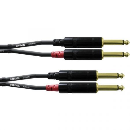 Cordial CFU 6 PP Audio Cavo adattatore [2x Spina jack da 6.3 mm - 2x Spina jack da 6.3 mm] 6.00 m Nero