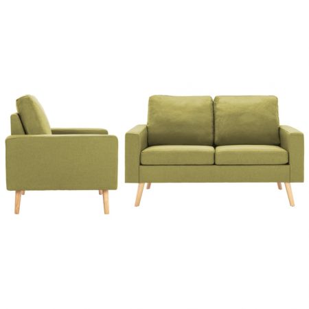 3056619  2 Piece Sofa Set Fabric Green (288698+288708)