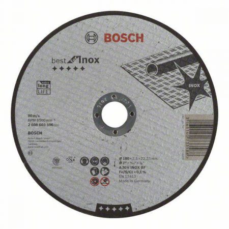 Bosch Accessories 2608603506 2608603506 Disco di taglio dritto 180 mm 22.23 mm 1 pz.