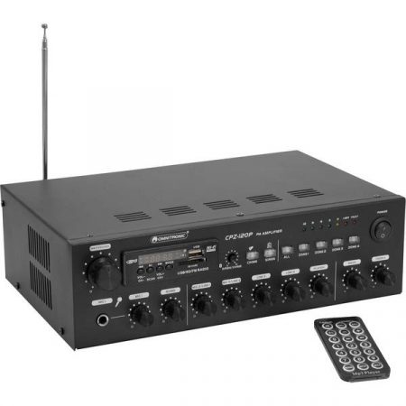 Omnitronic CPZ-120P ELA Amplificatore PA 120 W 4 canali 4 zone