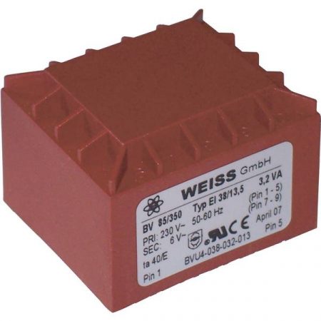 Weiss Elektrotechnik 85/355 Trasformatore per PCB 1 x 230 V 1 x 24 V/AC 3.20 VA 133 mA