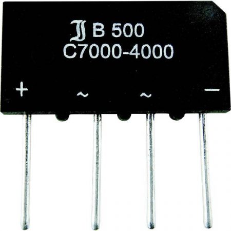 TRU COMPONENTS TC-B250C3700A Ponte raddrizzatore SIL-4 600 V 3.7 A Monofase