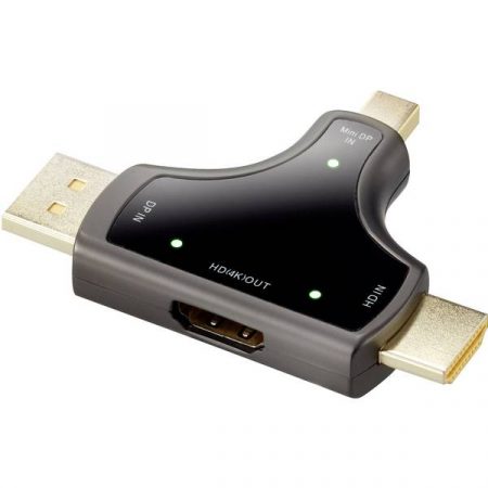 Renkforce RF-3846636 DisplayPort / HDMI Adattatore [3x Spina DisplayPort