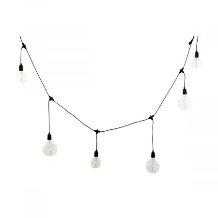 Ghirlanda di Luci LED DKD Home Decor Nero E27 (12 x 25 x 650 cm) Made in Italy Global Shipping