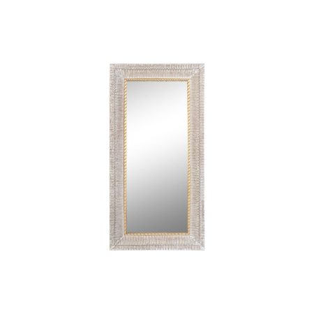 Specchio da parete DKD Home Decor Cristallo Dorato Bianco Legno MDF (93 x 6 x 180 cm) Made in Italy Global Shipping