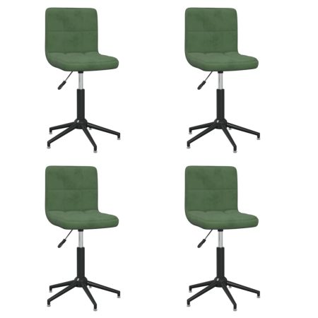 3087670  Swivel Dining Chairs 4 pcs Dark Green Velvet (334432×2)
