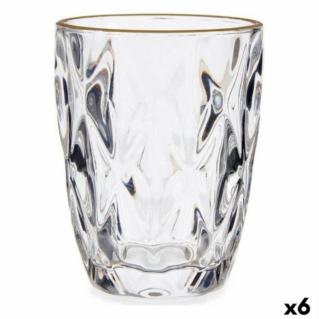Bicchiere Dorato Trasparente Vetro (270 ml) (6 Unità)