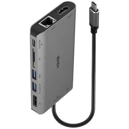 LINDY 43323 Mini Dockingstation USB-C™ Adatto per marchio: universale lettore di schede integrato