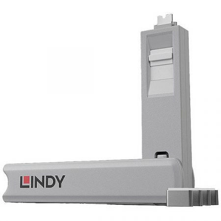 LINDY Blocco porta USB-C™ Kit da 4 Bianco incl. 1 chiave 40427