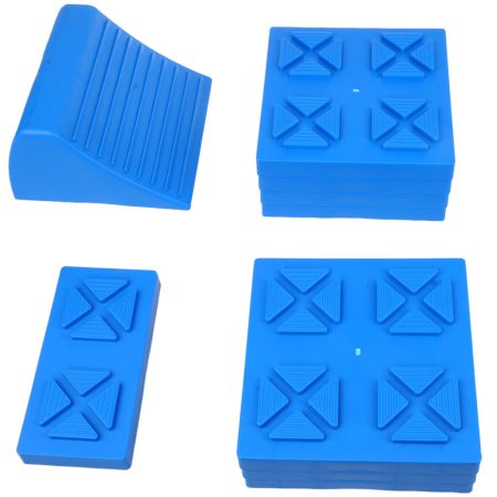 ProPlus Set di Livellatori per Roulotte Impilabili in Plastica Blu