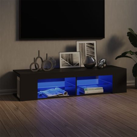 Mobile Porta TV con Luci LED Grigio 135x39x30 cm
