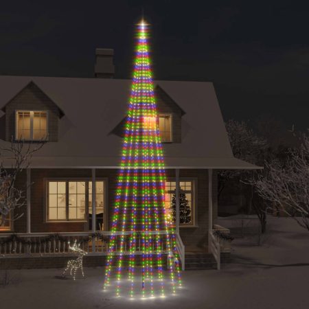 Albero di Natale Pennone Colorato 1134 LED 800 cm