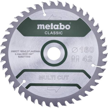 Metabo MULTI CUT CLASSIC 628277000 Lama circolare 160 x 20 x 1.4 mm Numero di denti: 42 1 pz.