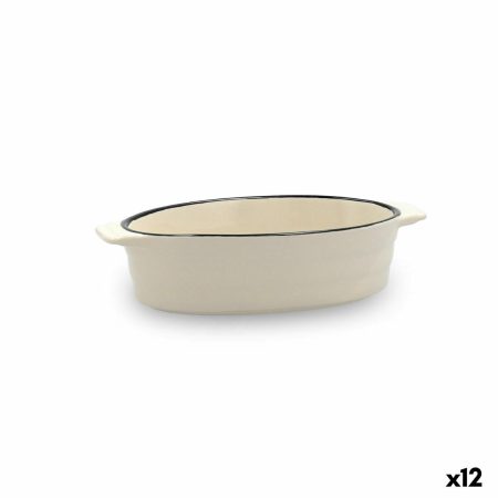 Pentola Quid Cocco Ovalada Ceramica Bianco (19 x 10
