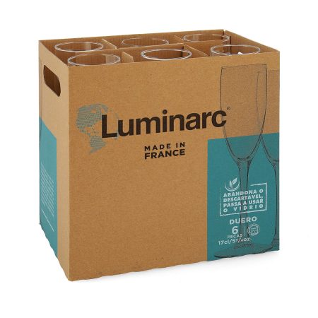 Calice da champagne Luminarc Duero Trasparente Vetro (170 ml) (6 Unità)