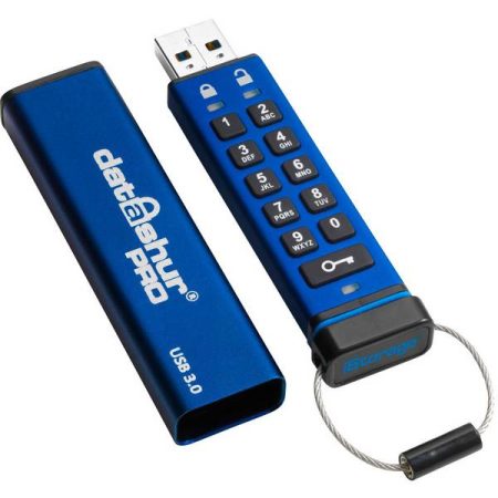iStorage datAshur® PRO Chiavetta USB 4 GB Blu IS-FL-DA3-256-4 USB 3.2 Gen 1 (USB 3.0)