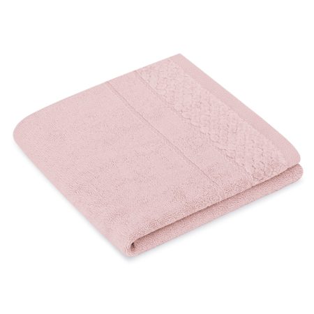 Asciugamano RUBRUM colore cipria rosa stile classico 50x90 ameliahome