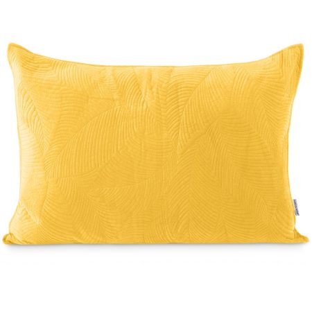 Cuscino decorativo PALSHA colore giallo ricamato stile moderno velluto