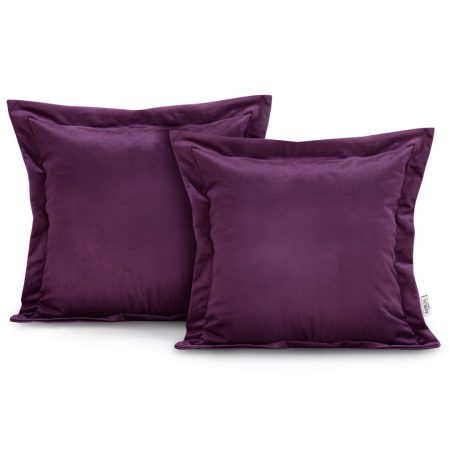 Federa decorativa VELVET colore viola stile glamour velluto 45x45 ameliahome