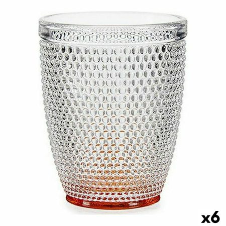 Bicchiere Punti Ambra Trasparente Vetro (300 ml) (6 Unità)