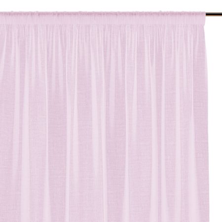 Tenda LUNARE colore rosa ricamato motivi boho nastro voal 140x250 ameliahome
