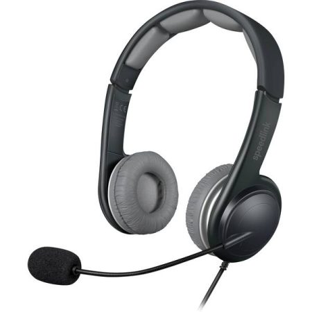 SpeedLink SL-870002-BKGY Computer Cuffie On Ear via cavo Stereo Nero/grigio regolazione del volume