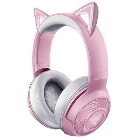 RAZER Kraken BT Kitty Edition Gaming Cuffie Over Ear Bluetooth Stereo Rosa regolazione del volume