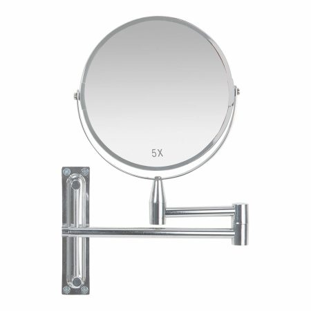 Specchio Ingranditore Andrea House Estensibile Cromato Argentato Metallo (39 x 3 x 26