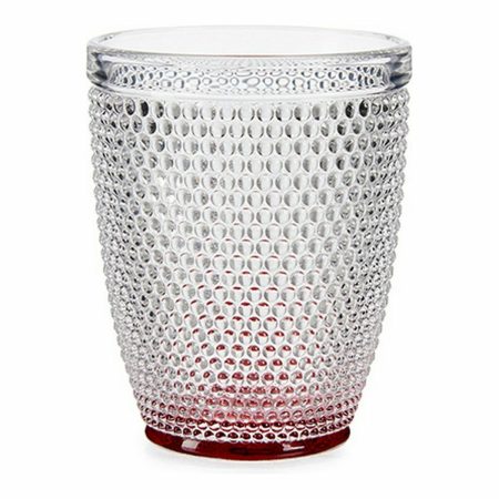 Bicchiere Rosso Punti Trasparente Vetro 300 ml (6 Unità)