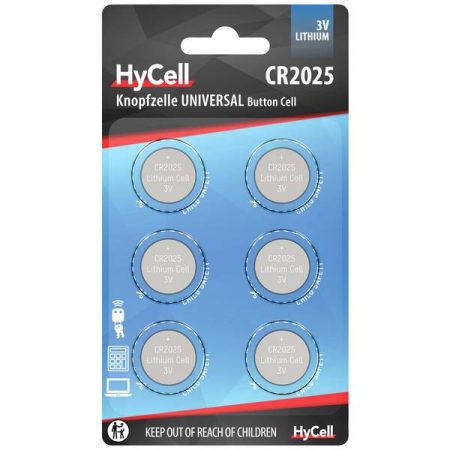 HyCell CR2025 Batteria a bottone CR 2025 Litio 140 mAh 3 V 6 pz.