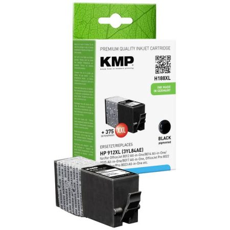 Cartuccia KMP Compatibile sostituisce HP 912XL (3YL84AE) Singolo Nero H188X 1765