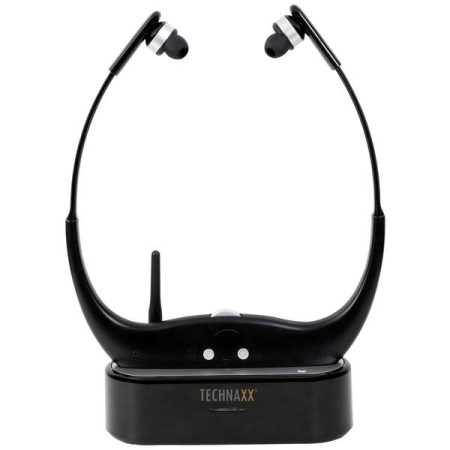 Technaxx TX-99 TV Cuffie In Ear Senza fili (via radio) Nero headset con microfono