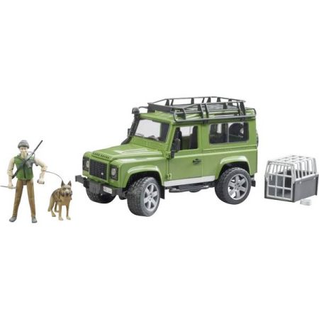 bruder Fratello Land Rover Defender con il suo sostegno e cane 33112556