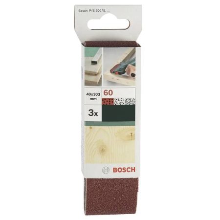 Bosch Accessories 2609256186 KIT carta abrasiva a nastro Grana 60