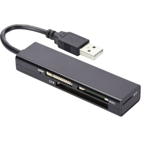 ednet Lettore schede di memoria esterno USB 2.0 Nero