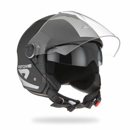 Casco Astone Helmets MINIS-WIPE-MBKS 55-56 cm Nero/Grigio