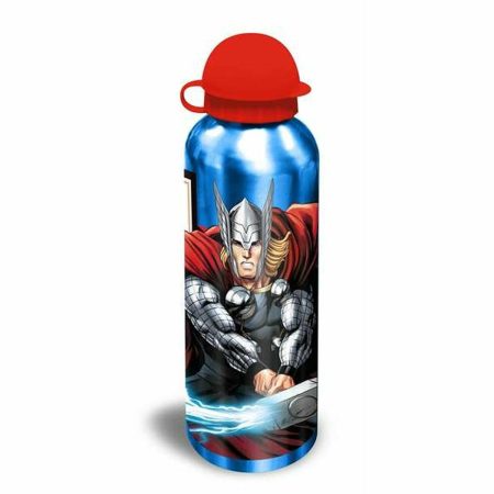Bottiglia d'acqua Avengers Botella Aluminio 500 ml - 3 mod Rosso Grigio Azzurro Alluminio (500 ml)